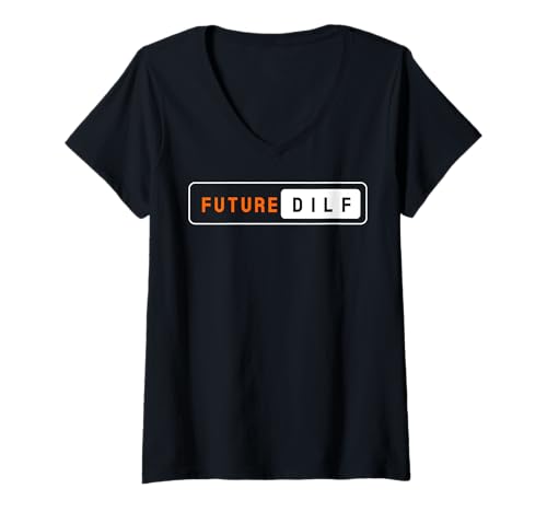 Damen Lustige Sprüche DILF T-Shirt mit V-Ausschnitt Damen Lustige Sprüche DILF T-Shirt mit V-Ausschnitt von Dilf Gifts and Apparel & Accessories