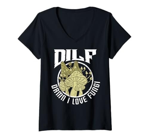 Damen Lustige Sprüche DILF T-Shirt mit V-Ausschnitt Damen Lustige Sprüche DILF T-Shirt mit V-Ausschnitt von Dilf Gifts and Apparel & Accessories