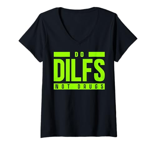 Damen Lustige Sprüche DILF T-Shirt mit V-Ausschnitt Damen Lustige Sprüche DILF T-Shirt mit V-Ausschnitt von Dilf Gifts and Apparel & Accessories