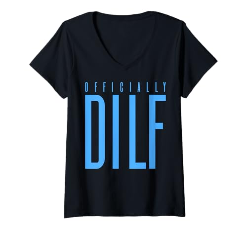 Damen Lustige Sprüche DILF T-Shirt mit V-Ausschnitt Damen Lustige Sprüche DILF T-Shirt mit V-Ausschnitt von Dilf Gifts and Apparel & Accessories