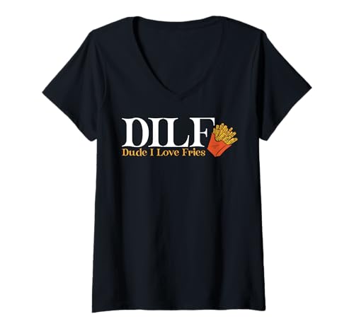Damen Lustige Sprüche DILF T-Shirt mit V-Ausschnitt Damen Lustige Sprüche DILF T-Shirt mit V-Ausschnitt von Dilf Gifts and Apparel & Accessories