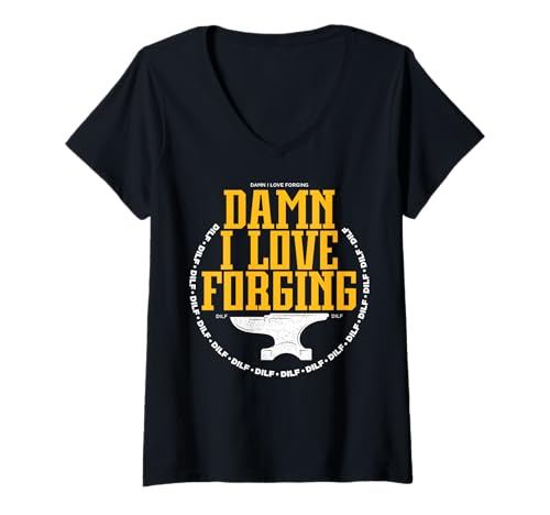Damen Lustige Sprüche DILF T-Shirt mit V-Ausschnitt Damen Lustige Sprüche DILF T-Shirt mit V-Ausschnitt von Dilf Gifts and Apparel & Accessories