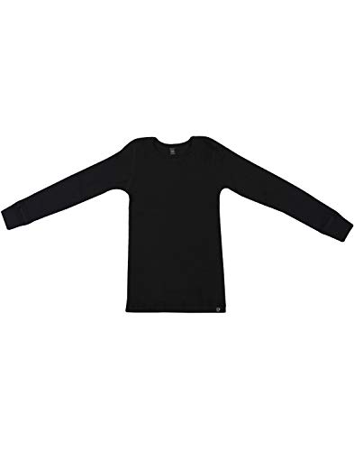 Dilling Merino Langarmshirt Kinder - Bio Thermounterwäsche Schwarz 122-128 von Dilling