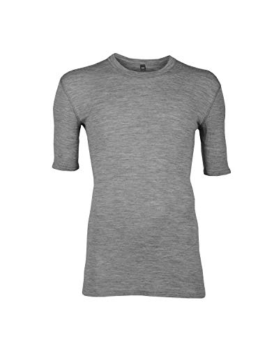 Dilling Merino Halbarmshirt für Herren - Bio Merinowolle Grau L von Dilling