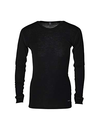 Dilling Merino Langarmshirt für Herren - 100% Natürliche Bio-Merinowäsche Schwarz L von Dilling