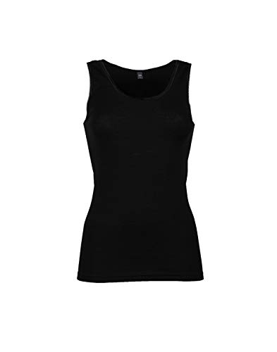 Dilling Merino Unterhemd für Damen - aus 100% Bio-Merinowolle Schwarz 46 von Dilling