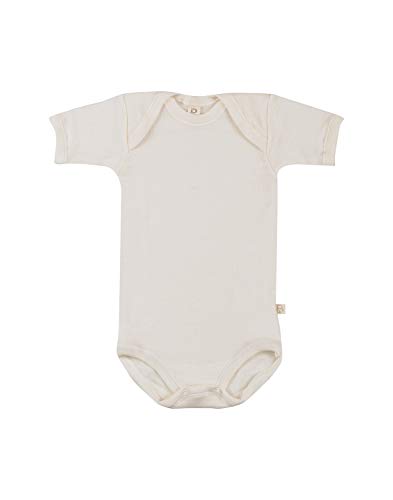 Dilling Baby Body kurzarm aus 100% BIO-Merinowolle Natur 98 von Dilling