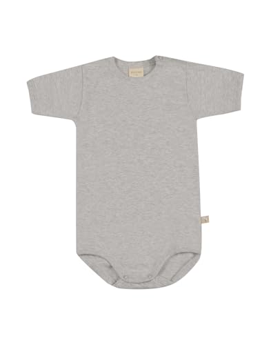 Dilling Baby Kurzarmbody aus Baumwolle Hellgrau meliert 74 von Dilling