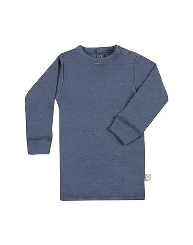 Dilling Baby Langarmshirt aus Merinowolle Donnerblau 74 von Dilling