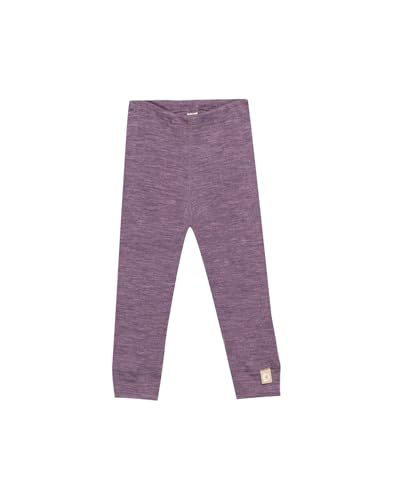 Dilling Leggings aus natürlicher Merinowolle für Babys - Melierter Flieder 92 von Dilling