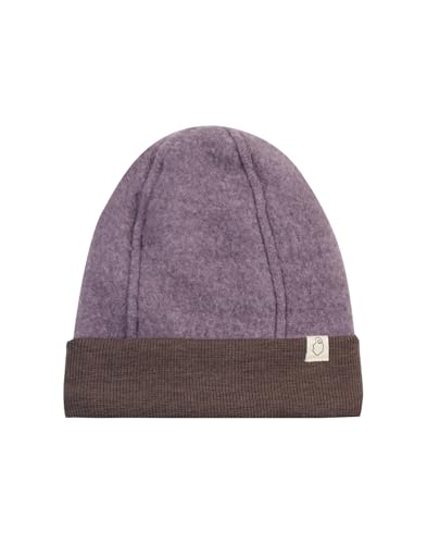Dilling Mütze aus Merino Wollfleece für Babys - Melierter Flieder Einheitsgröße von Dilling
