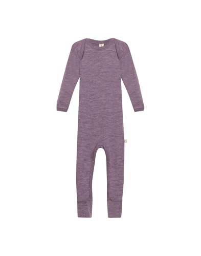 Dilling Einteiler aus natürlicher Merinowolle für Babys - Melierter Flieder 74 von Dilling