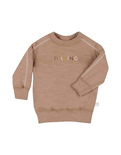 Dilling Baby Sweatshirt aus Merino Wollfrottee Karamell meliert 68 von Dilling