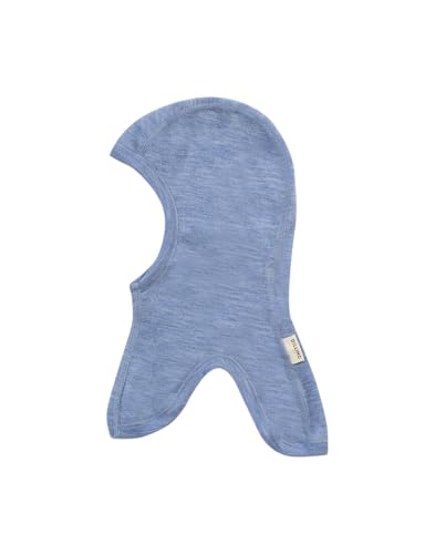 Dilling Schlupfmütze aus natürlicher Merinowolle für Babys - Lichtblau Melange 98/128 von Dilling