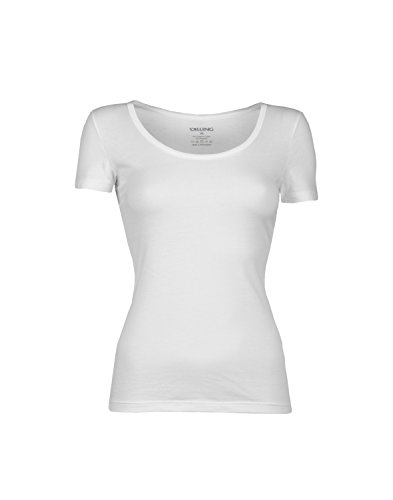 Dilling Baumwoll T-Shirt für Damen – weiches Kurzarmshirt Weiß 42 von Dilling