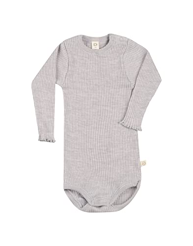 Dilling Body aus natürlicher Merinowolle für Babys Hellgrau meliert 98 von Dilling