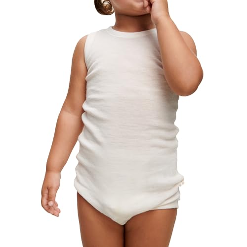 Dilling Body ohne Ärmel für Babys aus 100% BIO-Merinowolle Natur 92 von Dilling