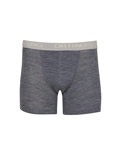 Dilling Boxershorts aus natürlicher Merinowolle für Herren Blaugrau meliert M von Dilling