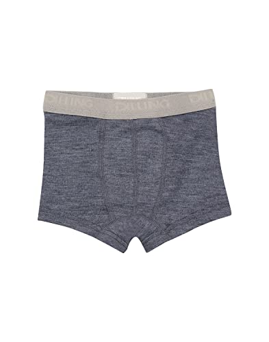 Dilling Boxershorts aus natürlicher Merinowolle für Kinder Blaugrau meliert 122-128 von Dilling