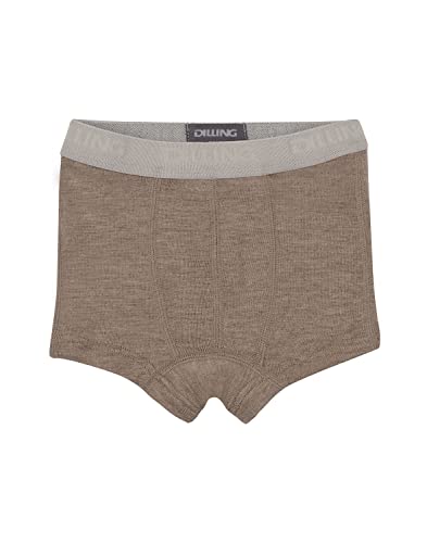 Dilling Boxershorts aus natürlicher Merinowolle für Kinder Braun meliert 110-116 von Dilling