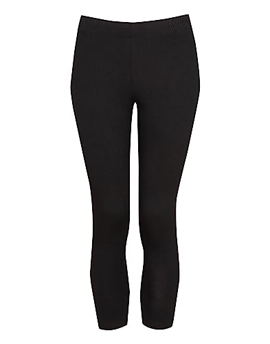 Dilling Damen 3/4 Leggings aus Baumwolle Schwarz 40 von Dilling