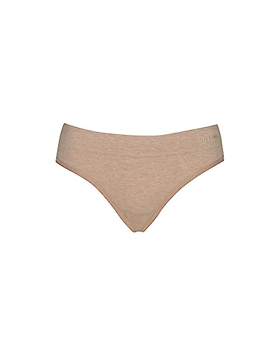 Dilling Damen Bikini Slip aus Baumwolle Beige meliert 38 von Dilling