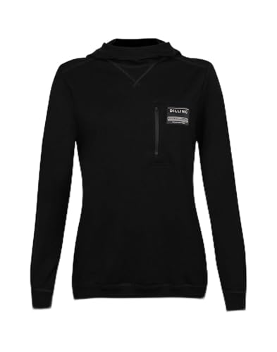 Dilling Damen Hoodie aus Merinowolle - Schwarz 40 von Dilling