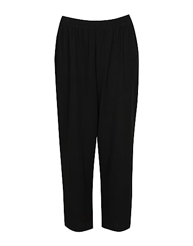 Dilling Damen Hose aus Merinowolle/Seide mit weitem Bein Schwarz 42 von Dilling