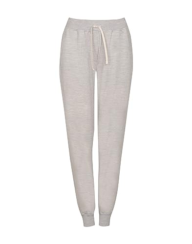 Dilling Damen Jogginghose mit Taschen aus Merinowolle Hellgrau meliert 40 von Dilling