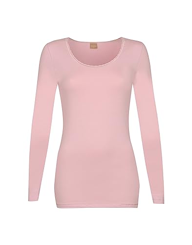 Dilling Damen-Langarmshirt aus Baumwolle Gedecktes Rosa 36 von Dilling