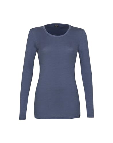 Dilling Damen Langarmshirt aus Merinowolle Donnerblau 46 von Dilling