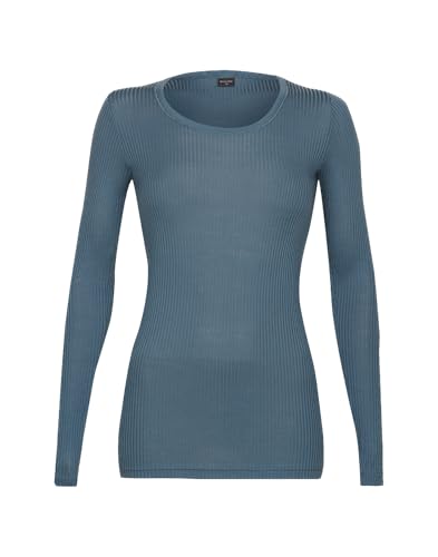 Dilling Langarmshirt aus 100% natürlicher Merinowolle für Damen - Strandroggen 42 von Dilling