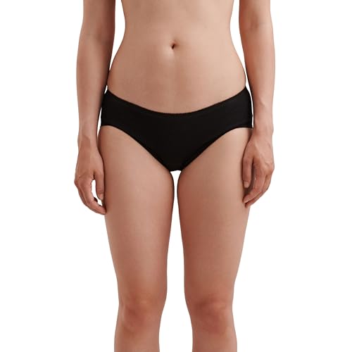 Dilling Damen Merino Wolle Midi Slip Schwarz 44 – Unterhose Aus 100% Bio Merinowolle – Atmungsaktive Briefs Ohne Superwash – Nachhaltige Damen Unterwäsche von Dilling