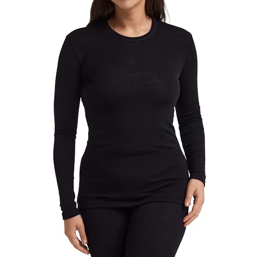 Dilling Damen Oberteil aus Merinowolle - Schwarz 34 von Dilling