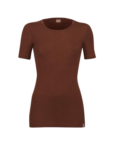 Dilling Damen T-Shirt aus Merinowolle Kortenrot 44 von Dilling