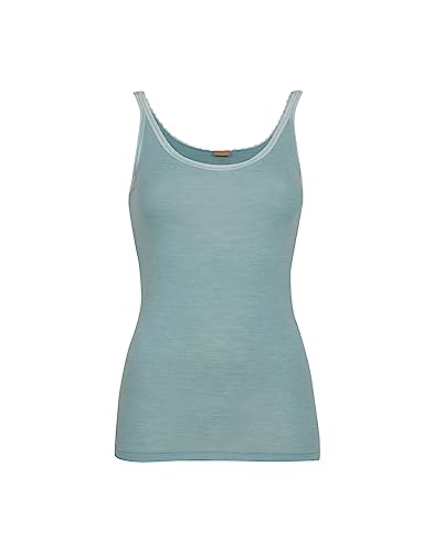 Dilling Damen Trägertop aus Merinowolle/Seide Arktik Blau 40 von Dilling