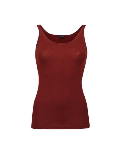 Dilling Top aus 100% natürlicher Merinowolle für Damen - Rubinrot 46 von Dilling