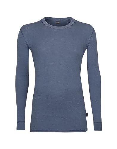 Dilling Herren Langarmshirt aus Merinowolle Donnerblau XXL von Dilling