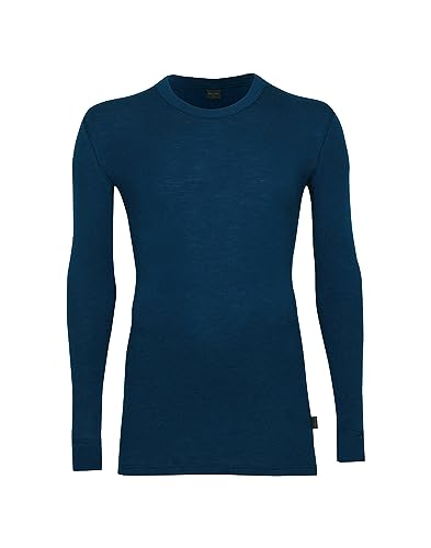 Dilling Herren Langarmshirt aus Merinowolle Königsblau XXL von Dilling