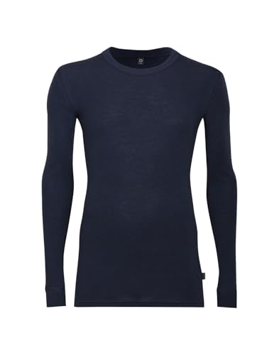 Dilling Langarmshirt aus natürlicher Merinowolle für Herren - Navy XL von Dilling