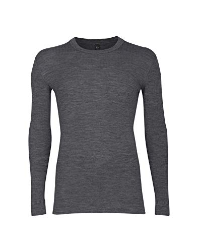 Dilling Herren Langarmshirt in Rippstrick aus 100% Bio-Merinowolle Dunkelgraumeliert XXL Dilling Herren Langarmshirt in Rippstrick aus 100% Bio-Merinowolle Dunkelgraumeliert XXL von Dilling
