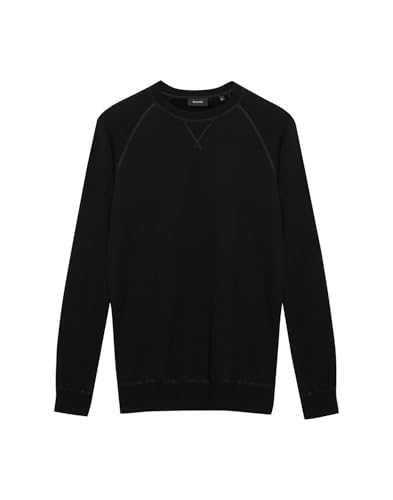 Dilling Herren Sweatshirt aus Merino Wollfrottee - Schwarz XL von Dilling