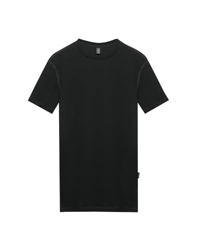 Dilling Herren-T-Shirt aus Merinowolle - Schwarz XXL von Dilling