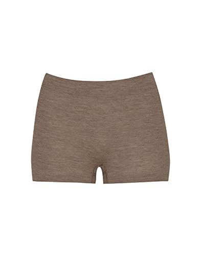 Dilling High-Waist Shorts aus 100% natürlicher Merinowolle Braun meliert 38 von Dilling