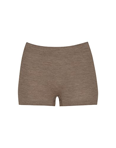 Dilling High-Waist Shorts aus 100% natürlicher Merinowolle Braun meliert 40 von Dilling