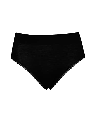 Dilling High Waist Slip aus Merinowolle und Seide für Damen Schwarz 36 von Dilling