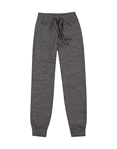 Dilling Hose aus natürlicher Merinowolle für Kinder Dunkelgrau meliert 98-104 von Dilling