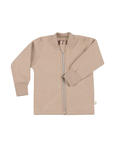 Dilling Jacke aus natürlicher Merinowolle für Babys Beige meliert von Dilling