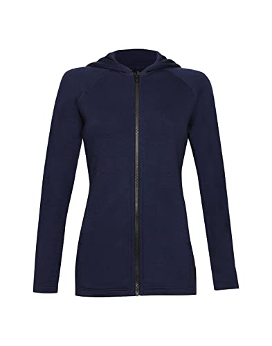 Dilling Kapuzenjacke aus natürlicher Merinowolle für Damen Navy von Dilling