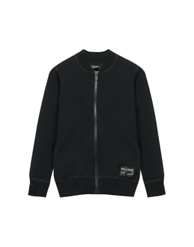Dilling Kinder Jacke aus Merino Wollfrottee - Schwarz 110/116 von Dilling